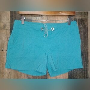 PrAna Turquoise Athletic Drawstring Women's Shorts Size Small
